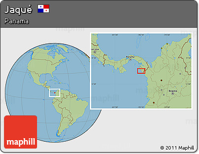 Savanna Style Location Map of Jaqué