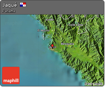 Satellite Map of Jaqué