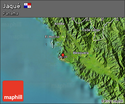 Satellite Map of Jaqué