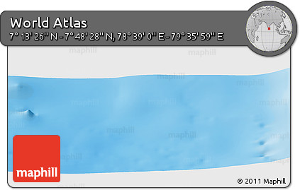 Physical Panoramic Map of the Area around 7° 30' 57" N, 79° 7' 30" E