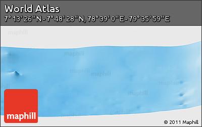 Physical Panoramic Map of the Area around 7° 30' 57" N, 79° 7' 30" E