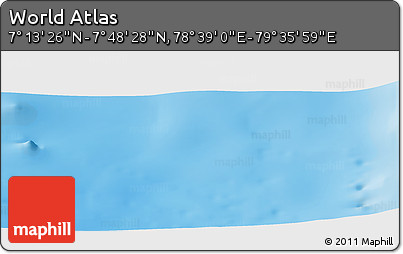 Physical Panoramic Map of the Area around 7° 30' 57" N, 79° 7' 30" E
