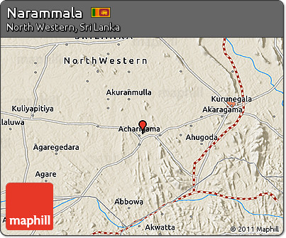 Shaded Relief 3D Map of Narammala