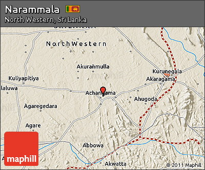 Shaded Relief 3D Map of Narammala