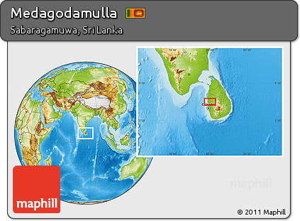 Physical Location Map of Medagodamulla