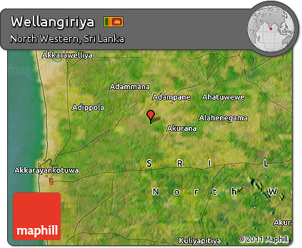 Satellite Map of Wellangiriya