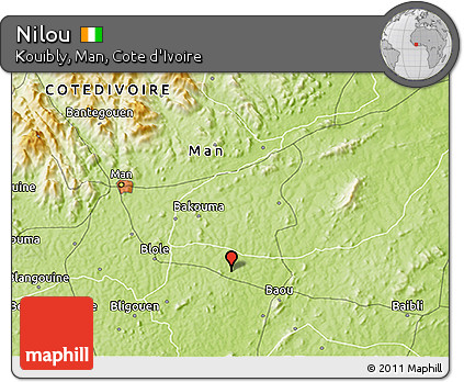 Physical 3D Map of Nilou