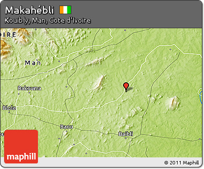 Physical 3D Map of Makahébli