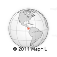 Outline Map of the Area around 7° 30' 57" N, 82° 22' 30" W, rectangular outline