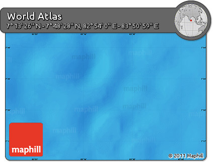 Physical Map of the Area around 7° 30' 57" N, 83° 22' 30" E