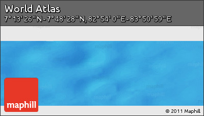 Physical Panoramic Map of the Area around 7° 30' 57" N, 83° 22' 30" E
