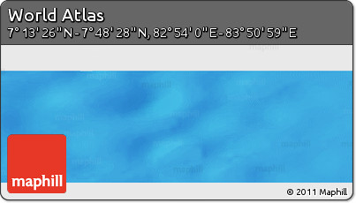 Physical Panoramic Map of the Area around 7° 30' 57" N, 83° 22' 30" E