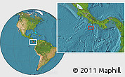 Satellite Location Map of the area around 7° 30' 57" N, 83° 13' 29" W