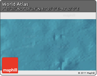 Satellite 3D Map of the Area around 7° 30' 57" N, 84° 13' 29" E