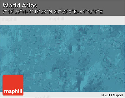 Satellite 3D Map of the Area around 7° 30' 57" N, 84° 13' 29" E