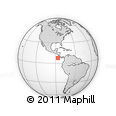 Outline Map of the Area around 7° 30' 57" N, 86° 37' 30" W, rectangular outline