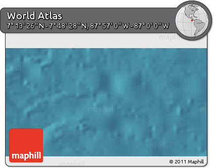 Satellite 3D Map of the Area around 7° 30' 57" N, 87° 28' 29" W