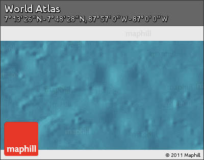 Satellite 3D Map of the Area around 7° 30' 57" N, 87° 28' 29" W