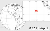 Blank Location Map of the area around 7° 30' 57" N, 89° 10' 30" W