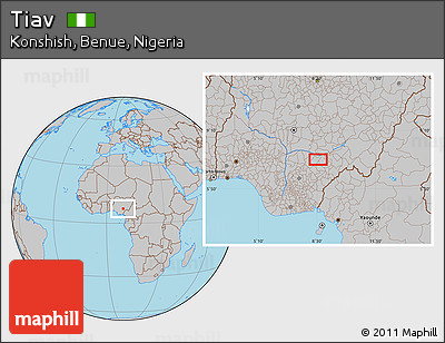 Gray Location Map of Tiav