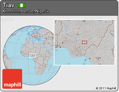 Gray Location Map of Tiav