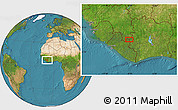 Satellite Location Map of Soho