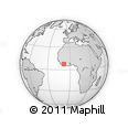 Outline Map of the Area around 7° 30' 57" N, 8° 25' 30" W, rectangular outline