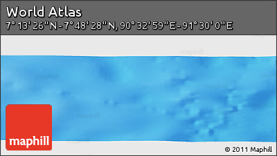 Physical Panoramic Map of the Area around 7° 30' 57" N, 91° 1' 30" E