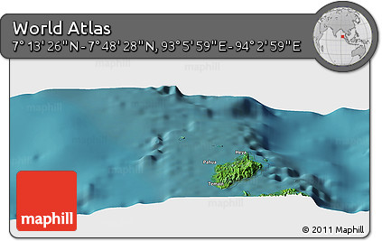 Satellite Panoramic Map of the Area around 7° 30' 57" N, 93° 34' 29" E