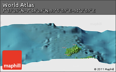 Satellite Panoramic Map of the Area around 7° 30' 57" N, 93° 34' 29" E
