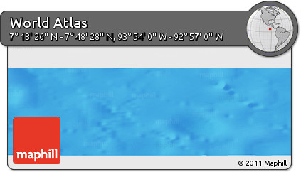 Physical Panoramic Map of the Area around 7° 30' 57" N, 93° 25' 30" W