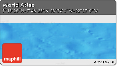 Physical Panoramic Map of the Area around 7° 30' 57" N, 93° 25' 30" W
