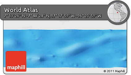 Physical Panoramic Map of the Area around 7° 30' 57" N, 96° 49' 29" W