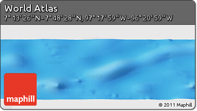 Physical Panoramic Map of the Area around 7° 30' 57" N, 96° 49' 29" W