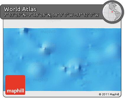Physical 3D Map of the Area around 7° 30' 57" N, 97° 40' 30" W