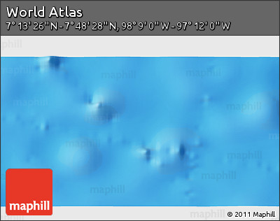Physical 3D Map of the Area around 7° 30' 57" N, 97° 40' 30" W