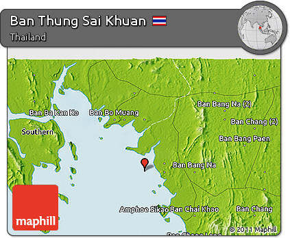Physical 3D Map of Ban Thung Sai Khuan