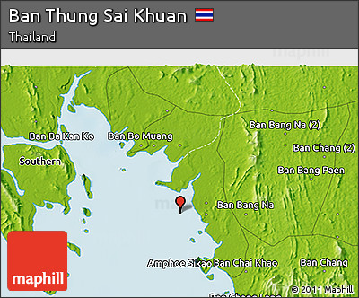 Physical 3D Map of Ban Thung Sai Khuan
