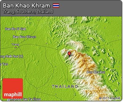 Physical 3D Map of Ban Khao Khram