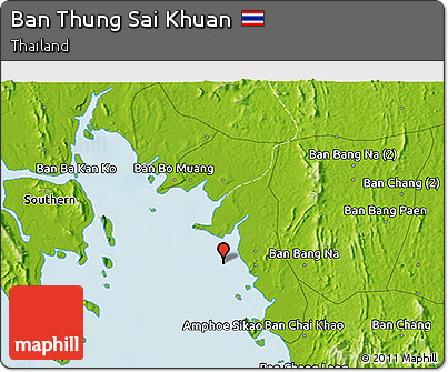 Physical 3D Map of Ban Thung Sai Khuan