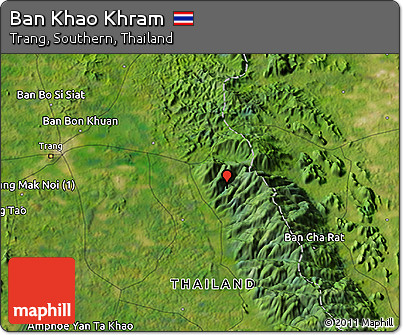 Satellite 3D Map of Ban Khao Khram
