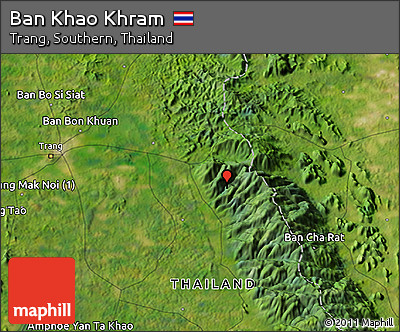 Satellite 3D Map of Ban Khao Khram