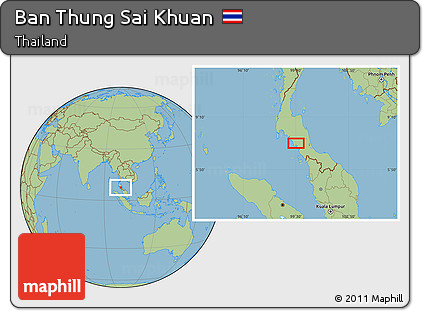 Savanna Style Location Map of Ban Thung Sai Khuan