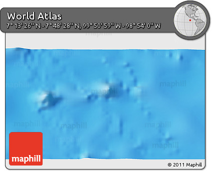 Physical 3D Map of the Area around 7° 30' 57" N, 99° 22' 30" W