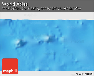 Physical 3D Map of the Area around 7° 30' 57" N, 99° 22' 30" W