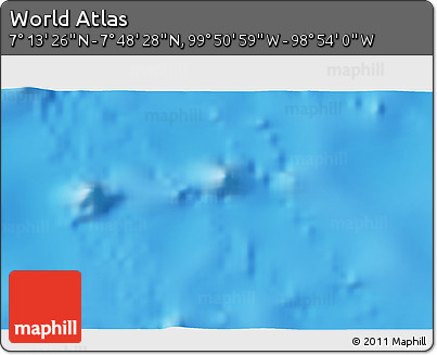 Physical 3D Map of the Area around 7° 30' 57" N, 99° 22' 30" W