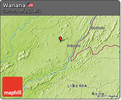 Physical 3D Map of Wanana