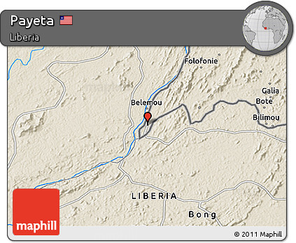 Shaded Relief 3D Map of Payeta