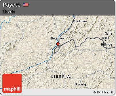 Shaded Relief 3D Map of Payeta