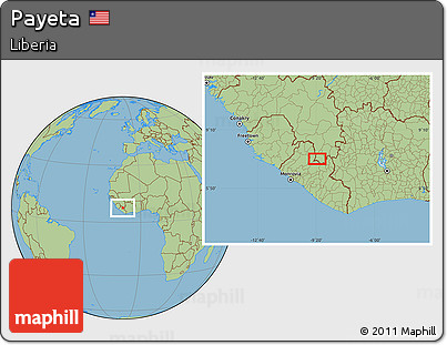 Savanna Style Location Map of Payeta